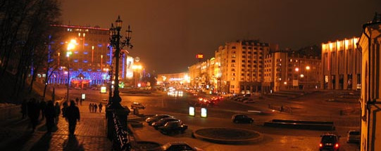 Вечерняя Европейская площадь в Киеве