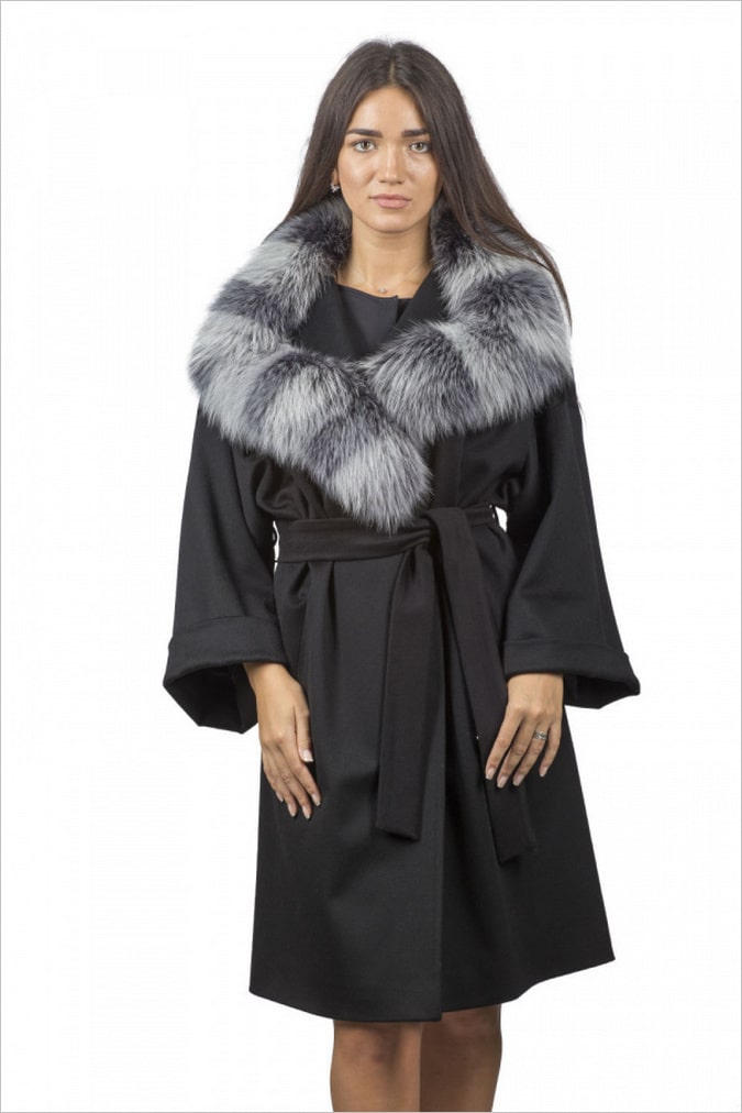женское пальто с мехом