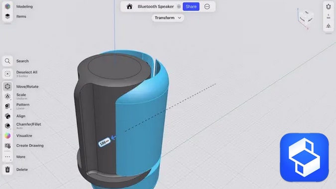 Shapr3D додаток для професійного 3D-моделювання iPhone 15 Pro Max