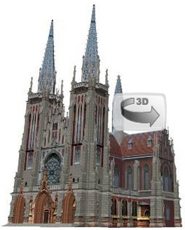 3D макет Римско-католический костёл Святого Николая