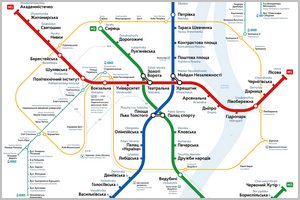 Metrokaart van Kiev